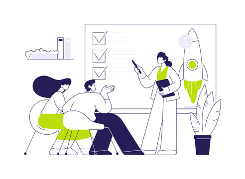 Startup accelerator abstract concept vector illustration.
