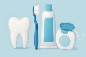 Dental hygiene and oral health care concept promoting cleanliness and protection