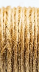 Extreme close-up of a single bundle of fibrous material showing intricate texture and structure. Isolated against a stark background for clarity, thread, science, cotton