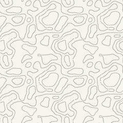 Obraz premium Vector seamless pattern. Free form organic shapes. Stylish structure of natural dotted lines. Hand drawn abstract background. Can be used as a swatch in Illustrator. Monochrome confused print.