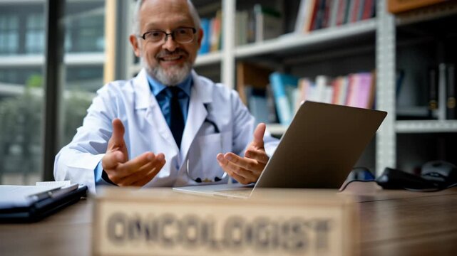4k video of an oncologist consultation in a clinic.