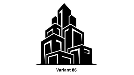 Fototapeta premium Geometric Cityscape Illustration Variant 86 Design.