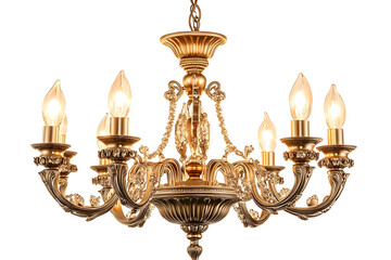 ClassicPendant Light Isolated on white background Classic chandelier isolated on background
