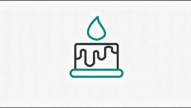 Animated Icon Beeswax. suitable for Bee Farm. Outline element on white background. 4K video