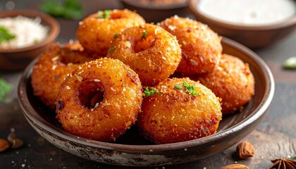 Chhattisgarhi Kusli Sweet Dessert. Traditional Indian Food