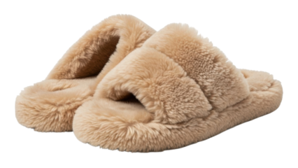 Soft and warm slippers ready for home relaxation and comfort after a long day of work or activities