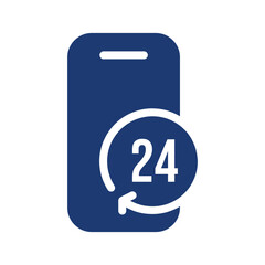 24 hours service colored icon vector design good for web or mobile app