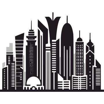 Doha Skyline Icon Vector