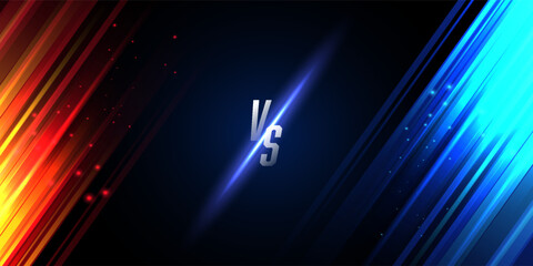 Versus game cover, banner sport vs, team concept. Vector illustration background