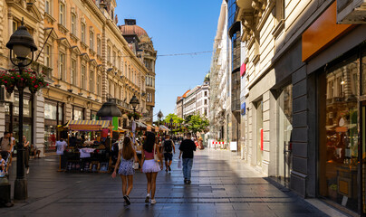 Obraz premium View of main street Knez Mihailova in Belgrade, Serbia