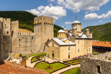 Monastery Manasija, XV century orthodox Serbian monastery near Despotovac city, Serbia