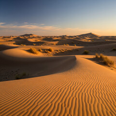 sunset in the desert
