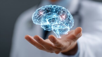 Innovative Brain Health Concept in Medicine with Futuristic Visualization of Brain Functionality