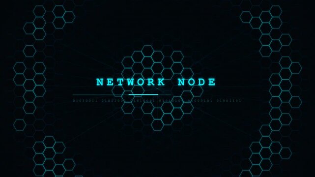 Abstract Digital Tech Hexagonal Grid Network Data Flow Wave 4K Seamless Loop