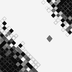 Pixelated squares in diagonal pattern formation.