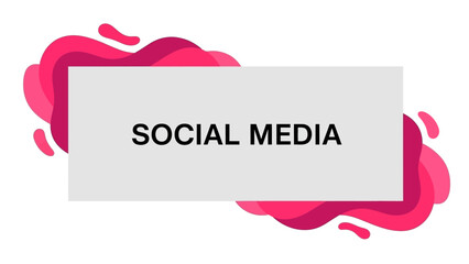 Social Media Text on White Rectangle.