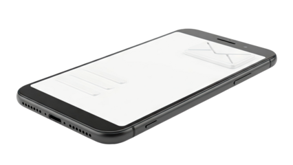 Smartphone displaying email and message icons