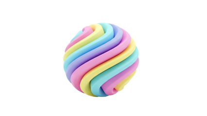 Swirling Pastel Easter Egg