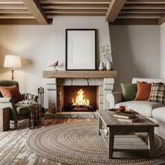 Cozy Living Room with Fireplace 7.