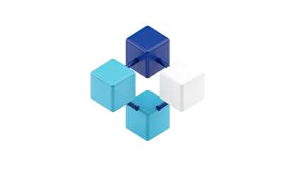 Four Connected Cubes Diagram