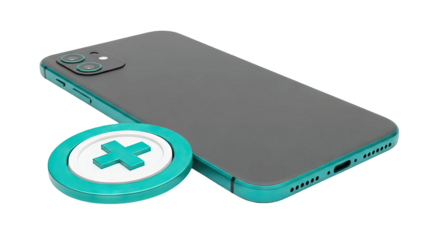 Smartphone with Medical Aid Icon