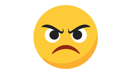 Fototapeta premium Angry Face Emoji Vector Illustration