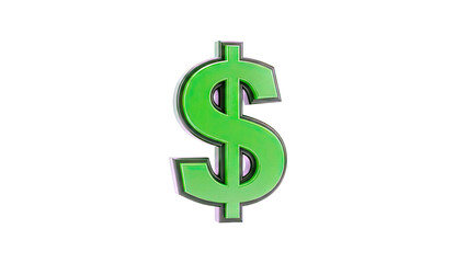 Obraz premium 3D Green Dollar Sign