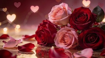 A Valentine's Day background featuring the text Valentine's Day in elegant, sparkling gold typography centered in the frame.