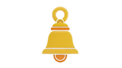 3D Golden Bell Icon