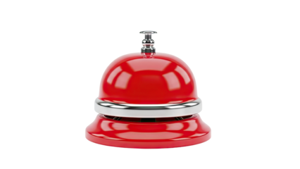 Red and Silver Service Bell