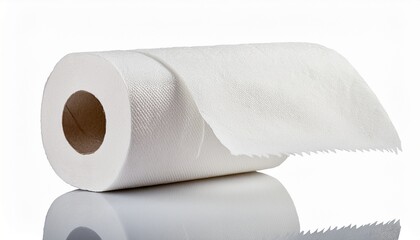 Fototapeta premium White Toilet Paper Roll On Transparent Background