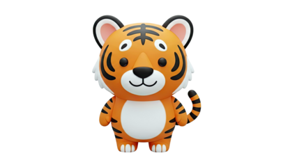 Cute Cartoon Tiger Illustration