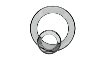 Two Interlocking Gray Rings