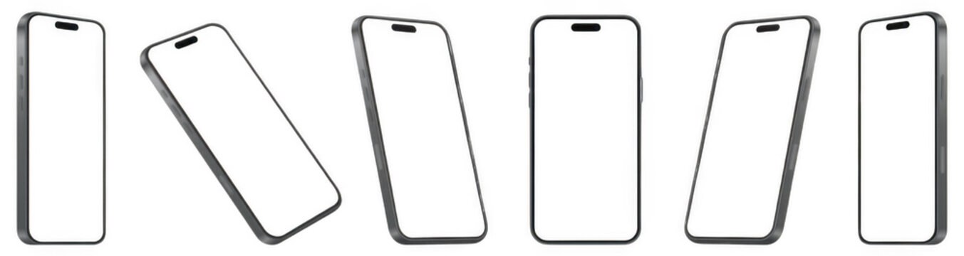 Array of smartphone mockups