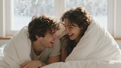 Intimate Winter Morning in Cozy Bedroom