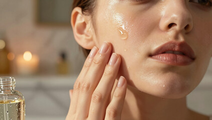 Luxurious Home Spa Skincare Ritual with Botanical Serum