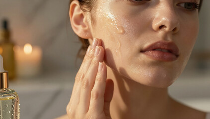 Luxurious Home Spa Skincare Ritual with Botanical Serum