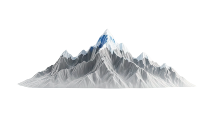 Stylized Mountain Range with Snowy Peaks
