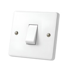 White Light Switch Isolated on White Background