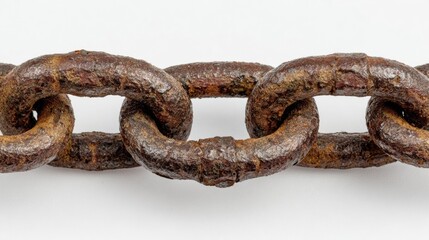 Fototapeta premium Rusty Metal Chain Close-up Texture