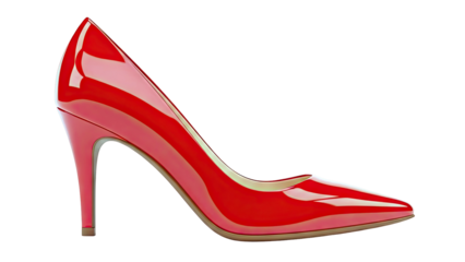 Glossy Red Stiletto High Heel Shoe