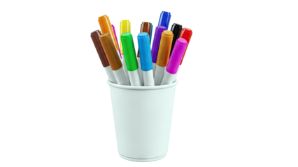 Cup of Colorful Markers