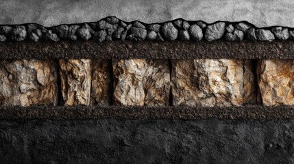 Strong layers of stone form a foundation that symbolizes generational strength and support. Each layer shows the importance of stability.