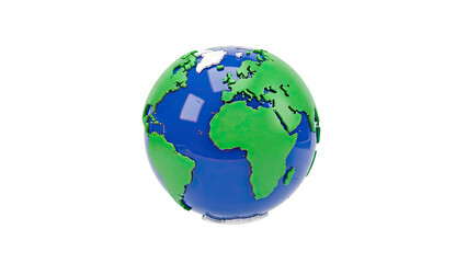 Fototapeta premium Stylized 3D Earth Globe