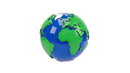 Stylized 3D Earth Globe