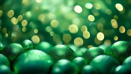 Zielona Abstrakcja Z B Yszcz Cym Py Em N Luksusowe T O Glamour I Bokeh