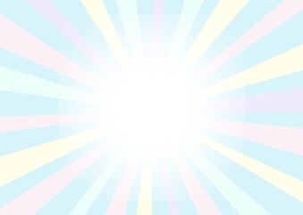 優しい色合いの集中線背景