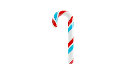 Candy Cane with Red, White, and Blue Stripes
