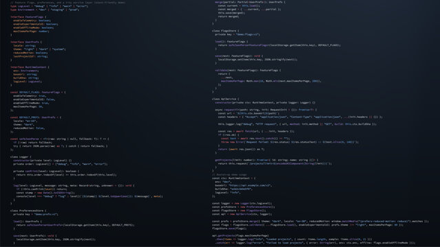 Blue code screen with programming data on a monitor. Digital virtual software development with abstract coding data.