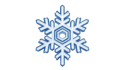 3D Snowflake Illustration